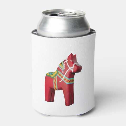 Zweeds Dala Horse Blikjeskoeler (Blikje Voorkant)