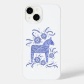 Zweeds Dala Horse Blue Case-Mate iPhone Case (Achterkant)