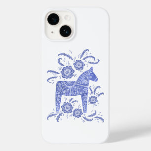 Zweeds Dala Horse Blue Case-Mate iPhone 14 Hoesje