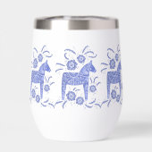 Zweeds Dala Horse Blue en White (Achterkant)