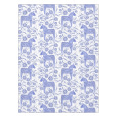 Zweeds Dala Horse Blue en White Tablecloth Tafelkleed (Voorkant)