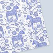 Zweeds Dala Horse Blue en White Tablecloth Tafelkleed