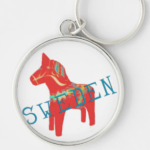 Zweeds Dala Horse-cadeautjes en groeten Sleutelhanger