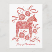 Zweeds Dala Horse Feestdagenkaart (Voorkant)