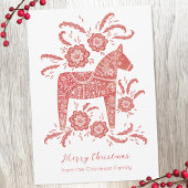 Zweeds Dala Horse Feestdagenkaart