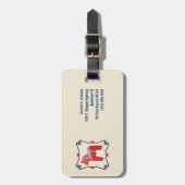 Zweeds Dala Horse Folk Art gepersonaliseerd Bagagelabel (Voorkant verticaal)