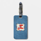 Zweeds Dala Horse Folk Art gepersonaliseerd Bagagelabel (Achterkant verticaal)