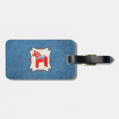 Zweeds Dala Horse Folk Art gepersonaliseerd Bagagelabel (Achterkant horizontaal)