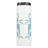 Zweeds Dala Horse Green en White Thermal Tumbler Thermosbeker (Achterkant)