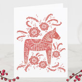 Zweeds Dala Horse Holiday Card Feestdagen Kaart