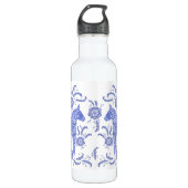 Zweeds Dala Horse Indigo Blue en White Waterfles (Voorkant)