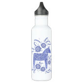Zweeds Dala Horse Indigo Blue en White Waterfles (Links)