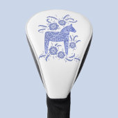 Zweeds Dala Horse Indigo Blue Folk Art Golfheadcover