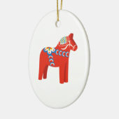 Zweeds Dala Horse Keramisch Ornament (Links)