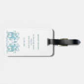 Zweeds Dala Horse Monogram Bagagelabel (Achterkant horizontaal)