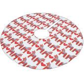 Zweeds Dala Horse Pattern met hart Kerstboom Rok (Gekanteld)