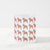 Zweeds Dala Horse Pattern Scandinavian Matglas Koffiemok (Center)