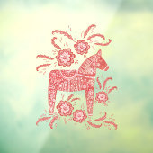 Zweeds Dala Horse Raamsticker (Vel 3)