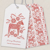 Zweeds Dala Horse Red Cadeaulabel