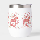 Zweeds Dala Horse Red en White (Links)