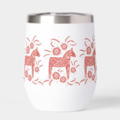 Zweeds Dala Horse Red en White (Achterkant)