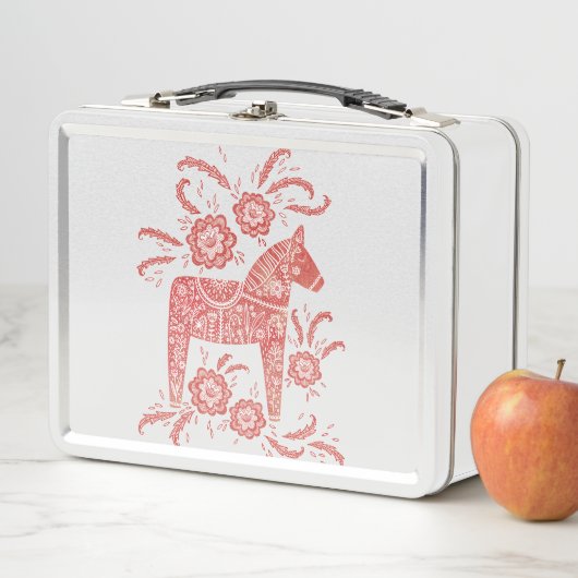 Zweeds Dala Horse Red en White (In situ)