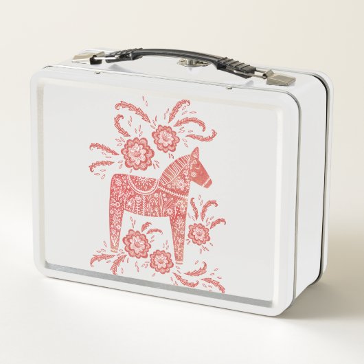 Zweeds Dala Horse Red en White (Achterkant)