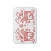 Zweeds Dala Horse Red en White Badmat (Voorkant Verticaal)