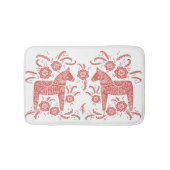 Zweeds Dala Horse Red en White Badmat (Voorkant)