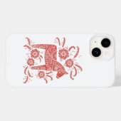 Zweeds Dala Horse Red en White Case-Mate iPhone Case (Achterkant (horizontaal))