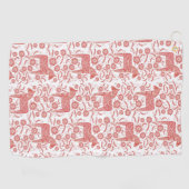Zweeds Dala Horse Red en White Golfhanddoek (Horizontaal)