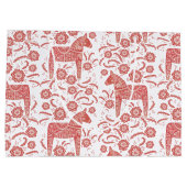 Zweeds Dala Horse Red en White Groot Cadeauzakje (Achterkant)