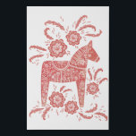 Zweeds Dala Horse Red en White Imitatie Canvas Print<br><div class="desc">Een traditioneel Zweeds model van de dala Horse volksstijl in rood en wit. Ideaal voor diegenen die van Scandinavische design houden. Originele kunst van Nic Squirrell.</div>