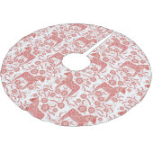 Zweeds Dala Horse Red en White Kerstboom Rok (Gekanteld)