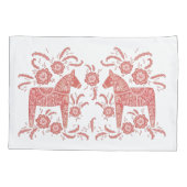 Zweeds Dala Horse Red en White Kussensloop (Achterkant-Links)