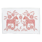 Zweeds Dala Horse Red en White Kussensloop (Voorkant-Links)