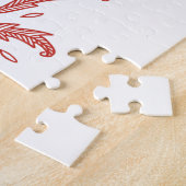 Zweeds Dala Horse Red en White Legpuzzel (Zijkant)