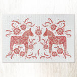 Zweeds Dala Horse Red en White Legpuzzel<br><div class="desc">Een traditioneel Zweeds Dala Horse-ontwerp in rood en wit. Ideaal voor de winterse feestdagen. Originele kunst van Nic Squirrell.</div>