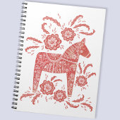 Zweeds Dala Horse Red en White Notitieboek