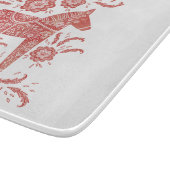 Zweeds Dala Horse Red en White Snijplank (Hoek)
