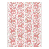 Zweeds Dala Horse Red en White Tafelkleed (Voorkant)