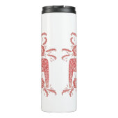 Zweeds Dala Horse Red en White Thermosbeker (Achterkant)