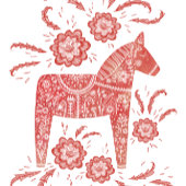 Zweeds Dala Horse Red en White Tote Bag