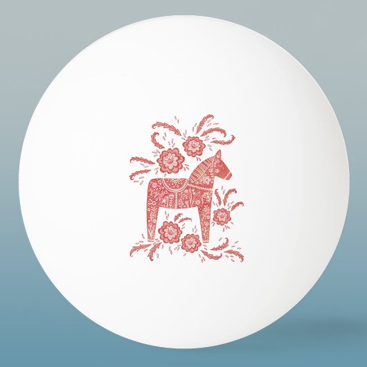 Zweeds Dala Horse Red Pingpongbal