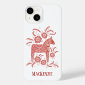 Zweeds Dala Horse Red & White - speciaal gepersona Case-Mate iPhone Case (Achterkant)