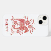Zweeds Dala Horse Red & White - speciaal gepersona Case-Mate iPhone Case (Achterkant (horizontaal))