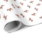 Zweeds Dala Horse Scandinavian Cadeaupapier (Rol Hoek)