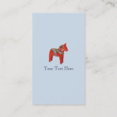 Zweeds Dala Horse Scandinavian Design Visitekaartje (Achterkant)