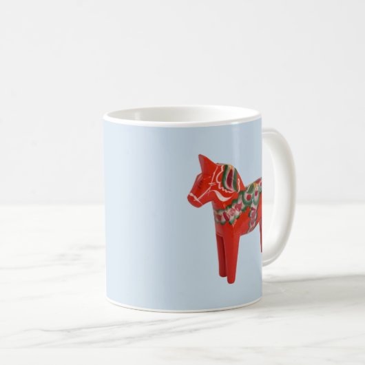 Zweeds Dala Horse Scandinavian Koffiemok (Voorkant rechts)