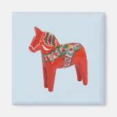 Zweeds Dala Horse Scandinavian Magneet (Voorkant)